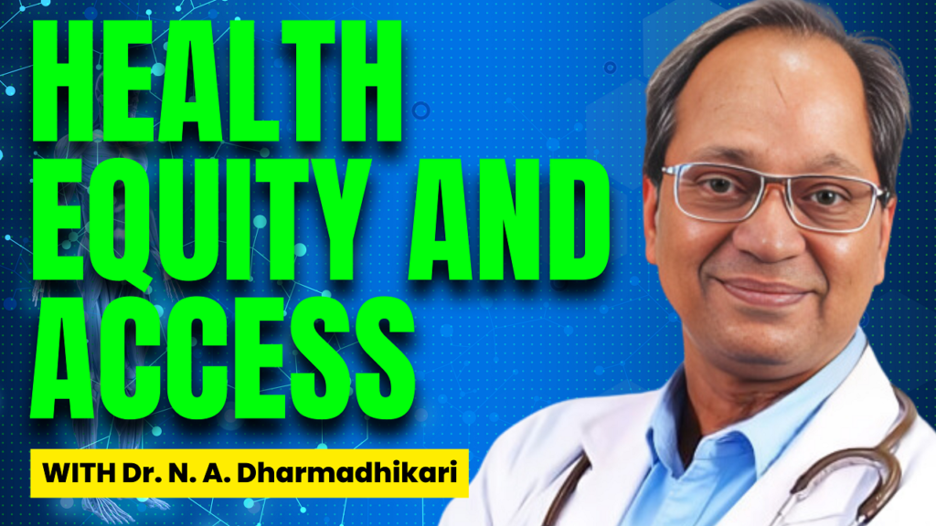 Illustration by Dr. N. A. Dharmadhikari Clinic representing the concept of health equity and access to healthcare for all