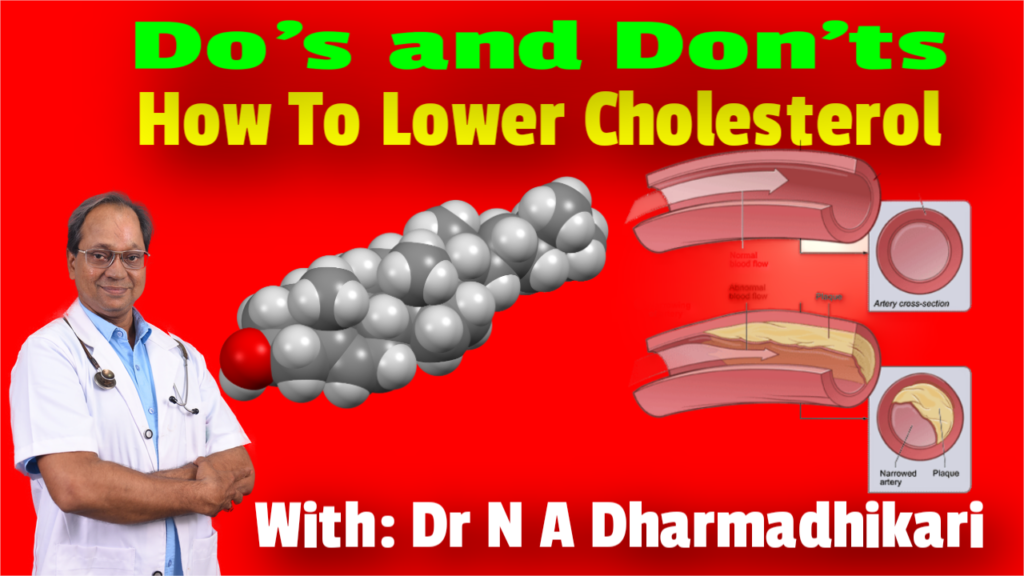 Do’s and Don’ts for controlling cholesterol – heart-healthy lifestyle infographic by Dr. N. A. Dharmadhikari Clinic