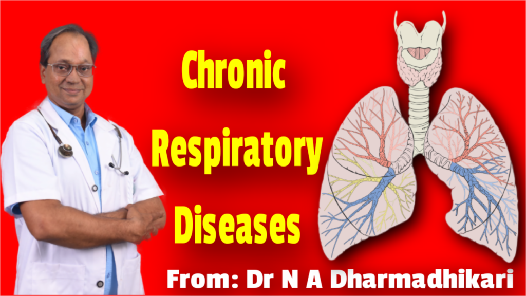 Chronic respiratory diseases awareness infographic – lung health, asthma, COPD, and prevention by Dr. N. A. Dharmadhikari Clinic