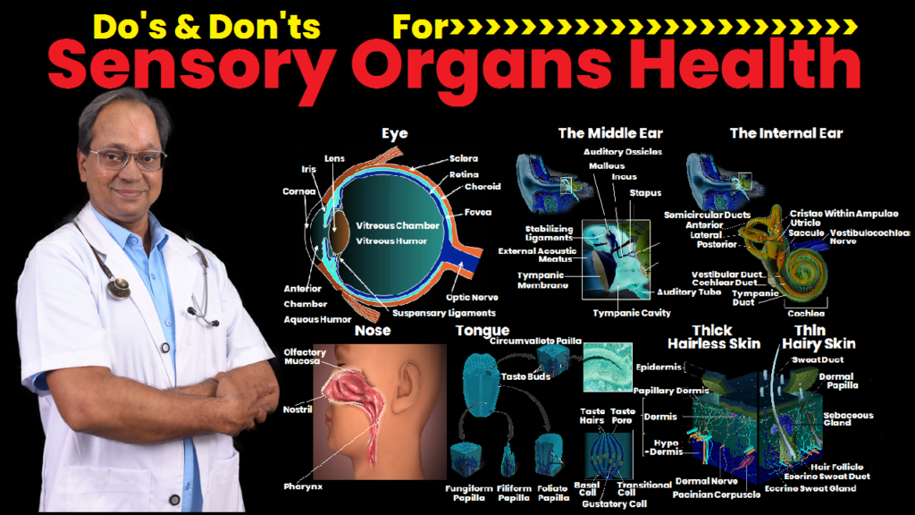 Dos and Don'ts for Sensory Organ Health – Dr. N. A. Dharmadhikari Clinic इंद्रिय अंगों के स्वास्थ्य के लिए करें और न करें – डॉ. एन. ए. धर्माधिकारी क्लिनिक