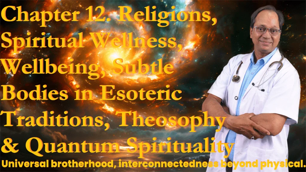 Chapter 12 Religions Spiritual Wellness Wellbeing Subtle Bodies in Esoteric Traditions Theosophy Quantum Spirituality Doctor explaining spiritual wellness, subtle bodies, and quantum spirituality. आध्यात्मिक स्वास्थ्य और सूक्ष्म शरीर का परिचय।