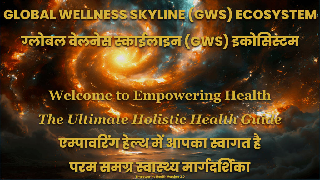 Global Wellness Skyline (GWS) Ecosystem welcoming viewers to Empowering Health – The Ultimate Holistic Health Guide.