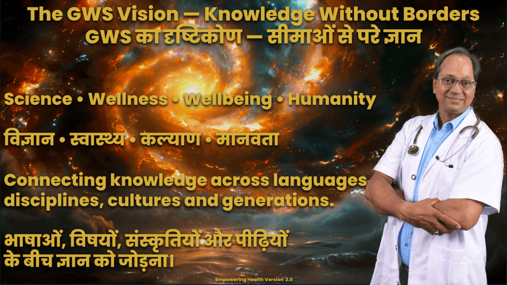 GWS Vision presenting knowledge without borders across science, wellness, wellbeing, languages, disciplines, cultures and generations.
